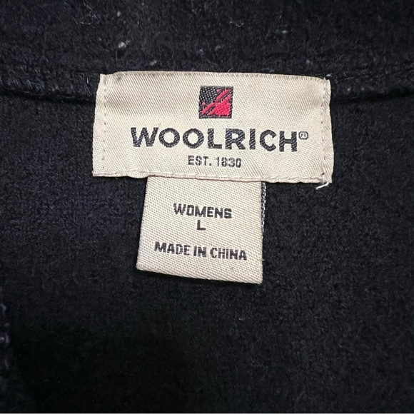 Woolrich Women’s Black Wool Zipup Vest size large - Picture 7 of 10